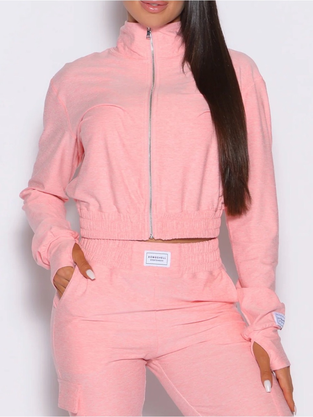 Bombshell Sportswear Cloud Jacket in Peacy Pink